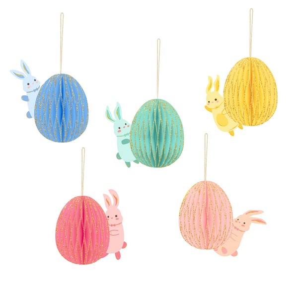 NICROHOME EUR Easter Party Decorations, Pack of 5 Coloured Hanging