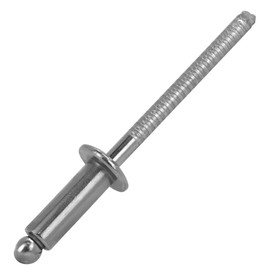 Blind rivets with flat head according to DIN 7337 / ISO 15977, aluminium/steel galvanised, for material thickness: 7.0 - 9.0 mm, pop rivets, hollow rivets, 4.8 x 14 mm, pack of 100
