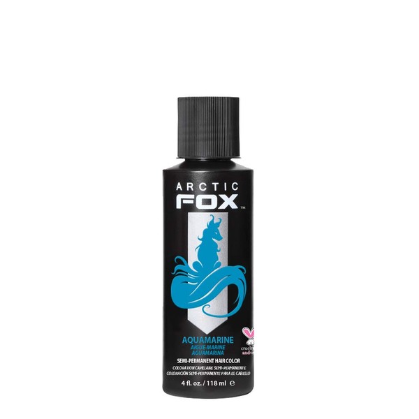 ARCTIC FOX CRUELTY FREE 100% VEGAN SEMI PERMANENT HAIR COLOUR DYE (118 ML, AQUAMARINE)