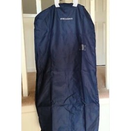 Stella&Dot Portable Zip Travel Garment Bag Navy Blue with white handle 29" NEW