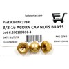 3/8-16 Acorn Cap Nuts Solid Brass (5 Pieces)