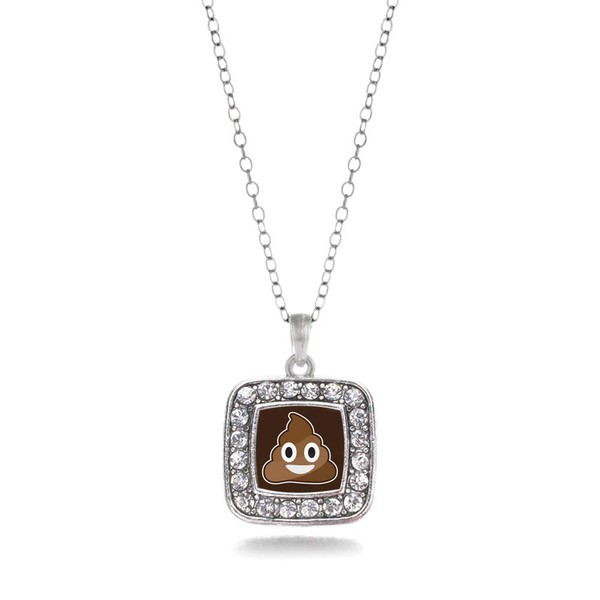 Inspired Silver - Poop Emoji - Silver Necklace for Women