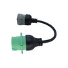 6pin J1708 to Type2 Green 9pin J1939 Adapter Cable for