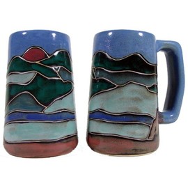 Mara Ceramic Stoneware 16 Oz. Mountain Stein (Set of 2)