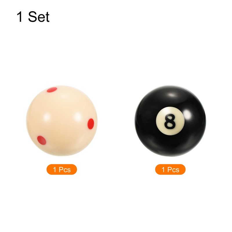 PATIKIL 57mm Billiard Cue Ball #8 Billiard Ball 2-in-1 Regulation