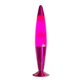 16 Inch Pink Magma Lamp, 2 Bulbs, Pink Lamp, White Wax Pink Liquid, Relaxing Nightlight Mood Lighting Home Decor Room Office Bedroom Lamp for Adults, Teens and Kids, Girls