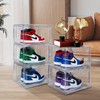 AOHMPT Upgraded 12 Pack Shoe Box,Acrylic Clear Shoe Boxes,Drop Front