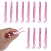 JJUNW Pack of 12 Plastic Tweezers, Elbow Tweezers, Children's Versatile