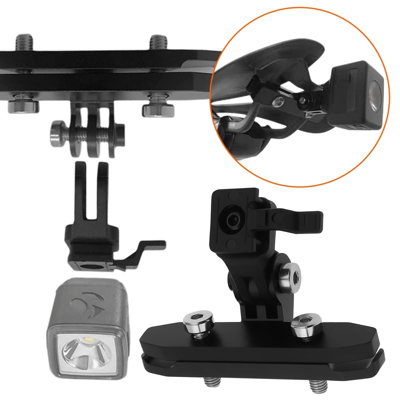 YINETTECH 1Pc Bike Taillight Saddle Rail Mount Support Seatpost Compatible