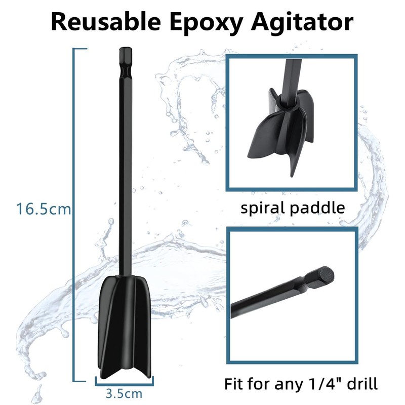 Getrays Resin Agitator Paddle, 4 Pieces Strong Mixing 1/4" Bit