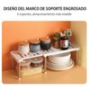 Organizador Alacena Apilable Multiusos De Gabinetes Estante (White)