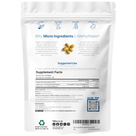 L Methylfolate 15mg with B6 Plus Methyl B12 | 240 Softgels with Coconut Oil | Highly Bioavailable 3-in-1 Vitamin B Complex | Active 5-MTHF & Methylcobalamin | Mood, Energy, Heart, & Brain Supplement