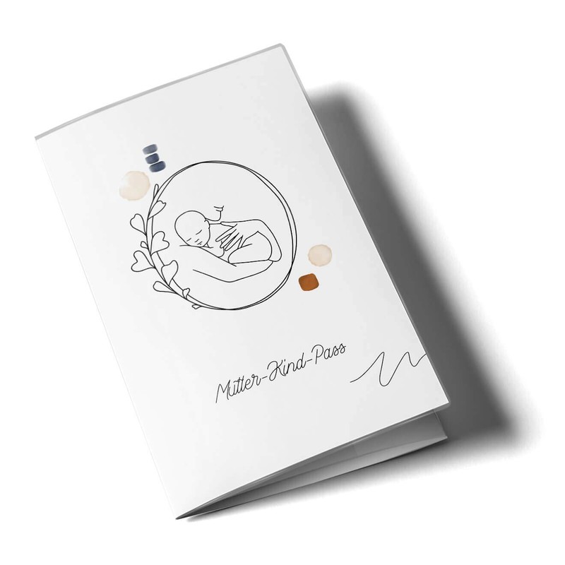 OLGS Mother-child passport cover Austria - modern lineart, protective cover