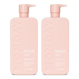 MONDAY HAIRCARE Champú hidratante + acondicionador de baño (2 unidades) 27 onzas cada uno para cabello seco, grueso, estresado, encrespado, hecho con 