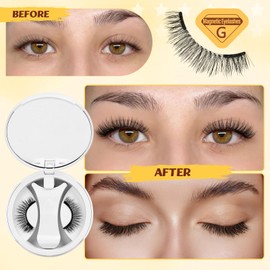 QUEWEL Magnetic Eyelashes Kit,Natural Look with Reusable Lashes with Applicator, No Glue Needed, Easy to Wear and Remove(NZH-CX Mag-G)