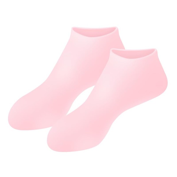 ANCLLO Feuchtigkeitsspendende Silikonsocken, Fuß-Spa-Pediküre-Silikonsocken für Frauen bei rissigen Füßen, elastisch,