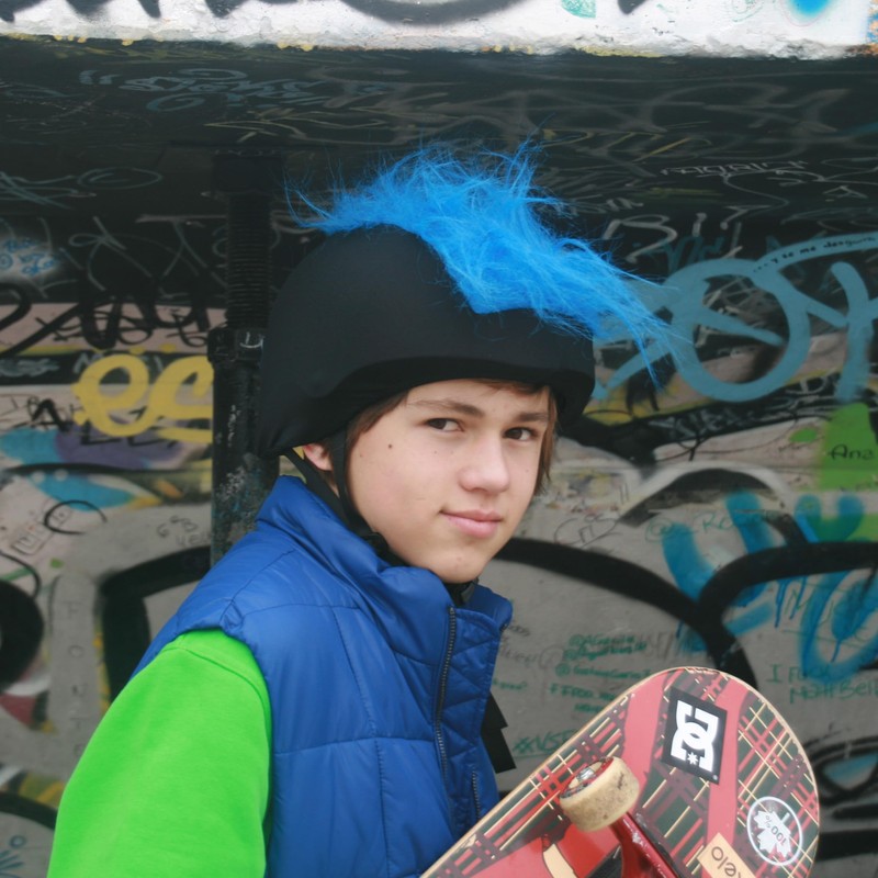 COOLCASC FURRY BLUE Multisport Helmet Cover