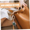 WOONEKY 1 Pair Compact Compass Keychain Lightweight Tool for Hiking