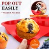 Walfos Silicone Texas Muffin Pan - 6 Cup Jumbo Silicone