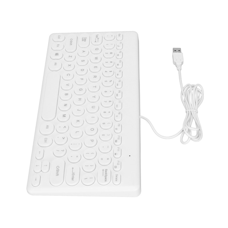 USB Keyboard Wired 78 Keys Ergonomic Design Power Saving Round