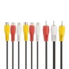 TENINYU 3 RCA Cable Splitter, 3 RCA Male to 6