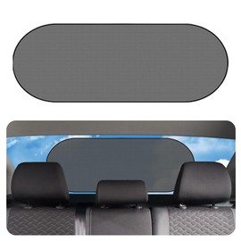 Car Rear Window Sunshade with Suction Cup, Back Window Sunlight Shield Mesh Cover, Sun Protection Block UV Rays for Facing Car Seats, Universal