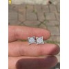 Mens Real 925 Sterling Silver Iced Diamond HipHop Square Kite