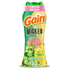 Gain In-Wash Laundry Scent Booster "Wicked: For Good" Limited Edition, Emerald Charm + Yellow Brick Wonder, 12.2 oz, Fresh Extender + Odor Protection Laundry Beads