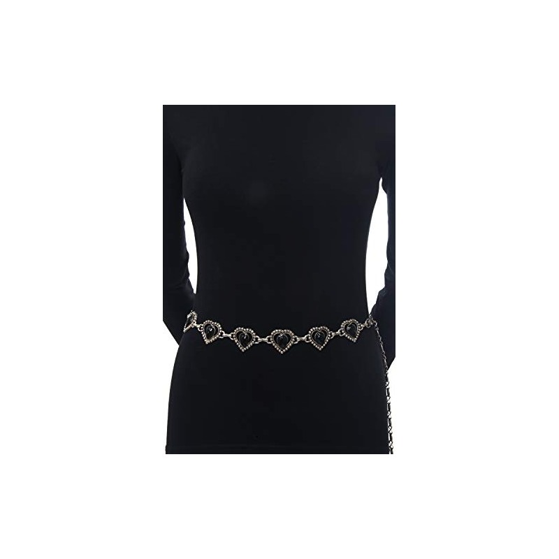 collezione alessandro Rosi Chain Belt with Hearts, Antique silver