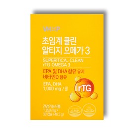 Supercritical Clean RTIG Omega 3 efficacy Improves blood circulation (approximately 1 month supply) Clean RTIG Omega (2 30 capsules) (10% discount) / 초임계 클린 알티지 오메가3 효능 혈행개선 혈액순환(약1개월분) 클린알티지오메가 (30캡슐 2개)(10%할인)