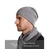 EURKEA Men's 100% Merino Wool Scarf, Beanie Hat Gift Box