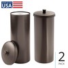 iDesign Freestanding Bathroom Toilet Paper Storage Holder with Lid for