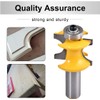 HOHXEN 1/2'' Shank Bullnose Router Bit,3/4'' Dia Half Round Blade,for