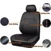Pack of 2 universal seat covers, PU leather seat protectors,