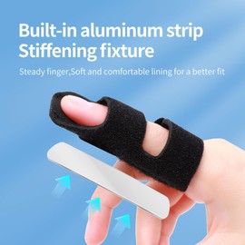 Laway Finger Splint,for Knuckle Immobilization,Broken Protector and Finger Splint,Finger Protectors for Arthritis,Injury,Sprain - Fits Index,Middle,and Ring Finger Pain(2pcs) (Small)