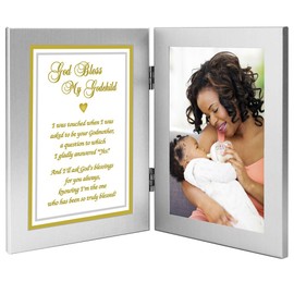 Poetry Gifts Baptism Godchild Keepsake from Godmother- Add 4x6 Inch Photo