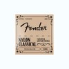 Fender Cuerdas acústicas de nailon, 130 transparentes/plateadas, extremo de bola,
