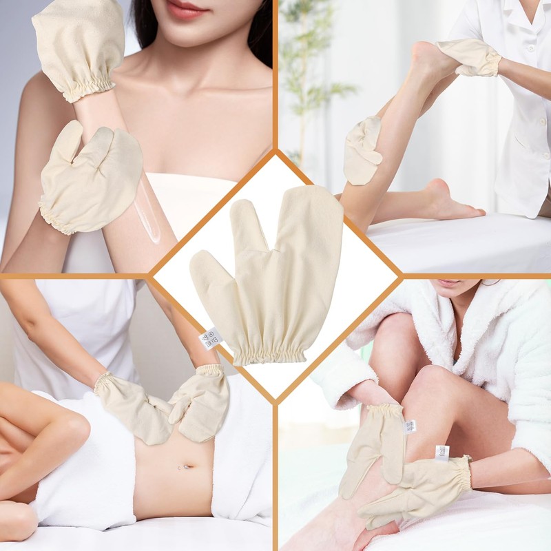 Garshana Gloves Raw Silk Massage,Raw Silk Gloves Garshana with Elastic