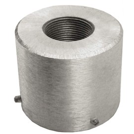 Flagpole Aluminum Pole Top Adapter, Threaded to Accept 1.25" NPT Flag Pole Rotating Trucks, Made in USA (4")