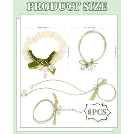 UYRVAPE Haargummis Seide Scrunchies für Damen, 8pcs Maiglöckchen Haargummis, Premium Satin Haargummis, Haargummis Elastische, Weiche Elastische Silk Pferdeschwanzhalter für Frauen Mädchen Haarschmuck