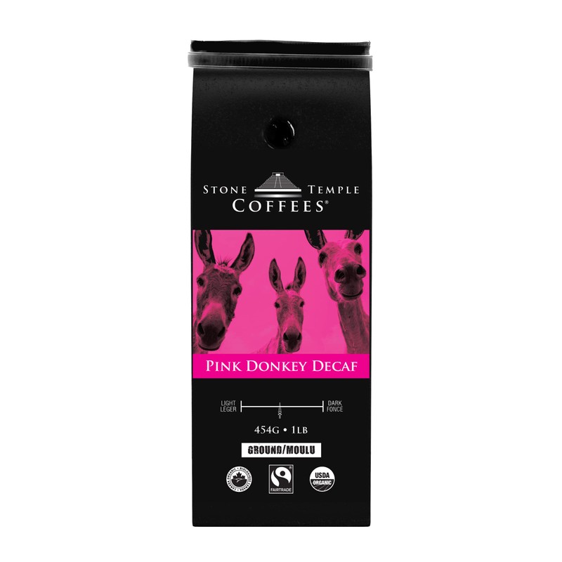 Stone Temple Coffees - Pink Donkey Decaf, Ground, Medium Roast