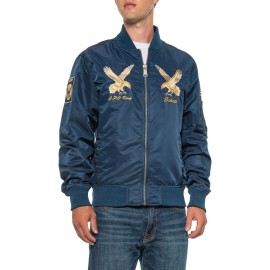 SCHOTT New Men`s Schott NYC MA-1 Nylon Flight Jacket Style 9722 MSRP$199 - Navy, L