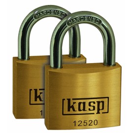 Kasp 125 Premium Brass Padlock 20mm Twin