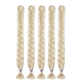 SEGO 41 Inch Long Box Braids Heat Resistance Synthetic Hair For Women Crochet Twist Hair Extensions Crochet Hairpiece [5 Bundles, Bleach Blonde]