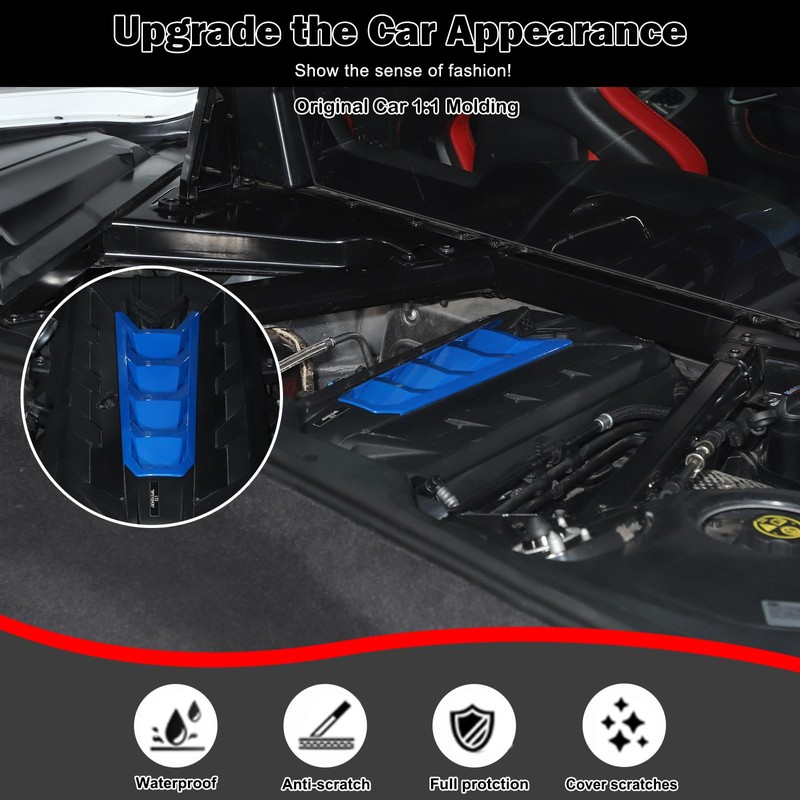 Corvette C8 - Cubierta de cubierta de motor, cubierta de