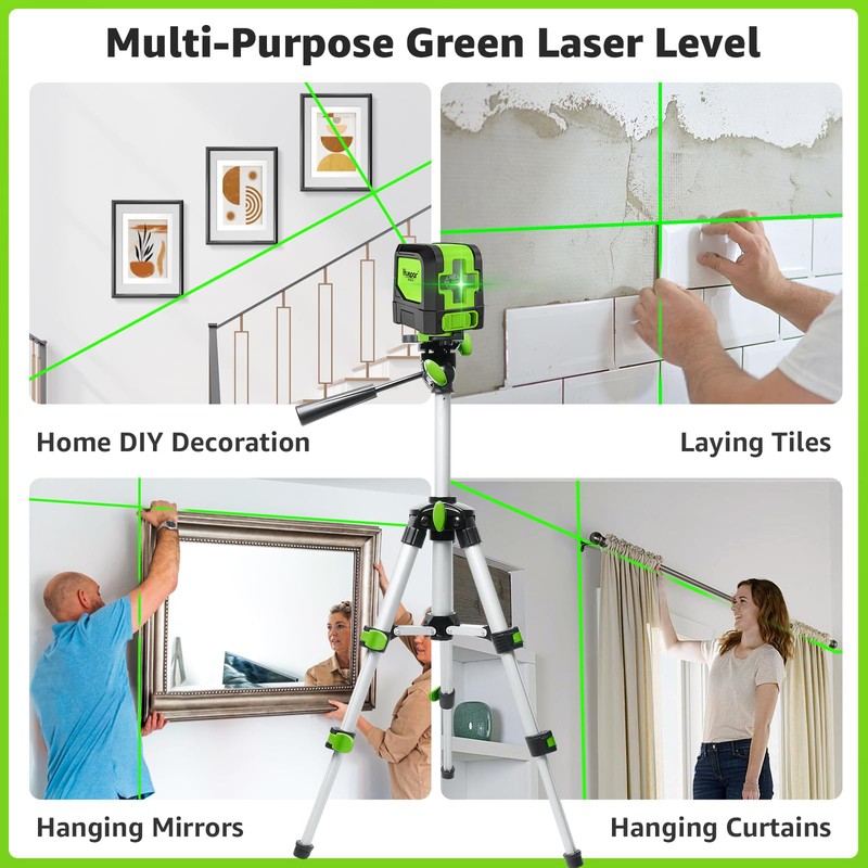 Huepar Laser Level, 100Ft Self Leveling Green Cross Line Laser
