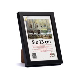3-B LUND Picture Frame Black 9 x 13 cm Wooden Frame Photo Frame Portrait Frame with Acrylic Glass