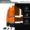 SMASYS Safety Softshell Jacket for men, High Visibility Rain coat
