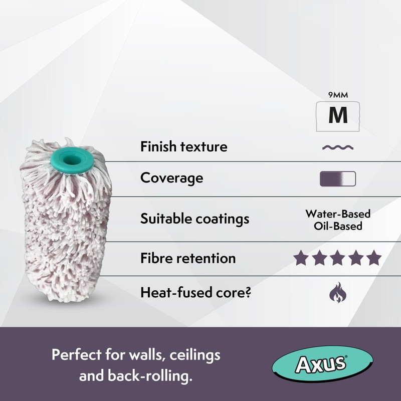 Axus Decor Silk Touch Roller, Medium Pile (Mink Series) for