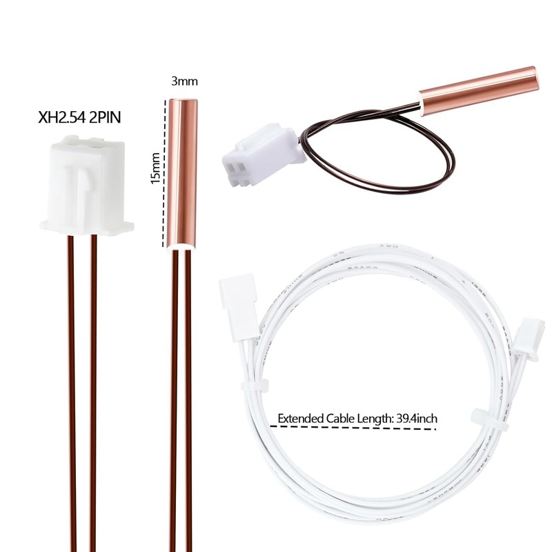 5Aplusreprap 3D Printer Thermistor HT-NTC100K 3950 High Temperature Sensor for